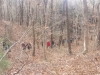 Hikers walking out of Hosea's Swamp