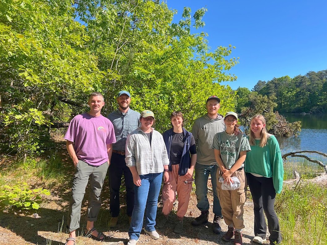 OCT team walk, summer of 2026. From left to right: Sam O'Neill, Stephen O'Grady, Ashley Martin, Miranda Johnston, Tom Keras, Phoebe LaManna, Emily Williams.